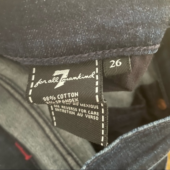 NWOT 7 for all mankind the ankle skinny Dark Brisbane - 26 - Picture 7 of 10